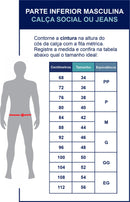 Calça Reta Masculina em Sarja - Kit 4 Unidades
